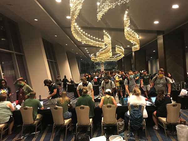 Student evacuees in Houston