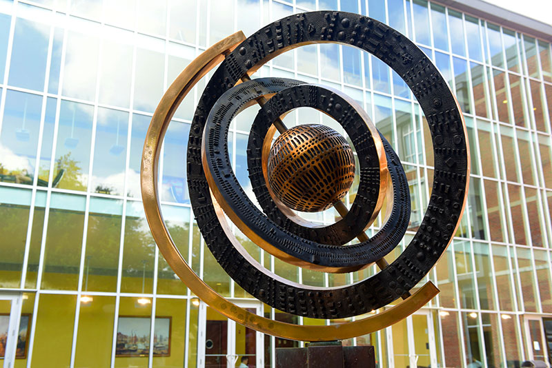 Astrolab sculpture outside GWBC