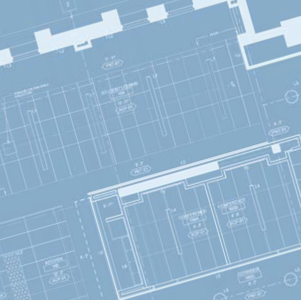 blueprint image of new experiential learning center