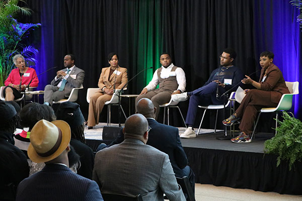 Black Alumni Weekend Panel members talk