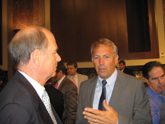 Eric Smith and Kevin Costner Eric Smith and Kevin Costner