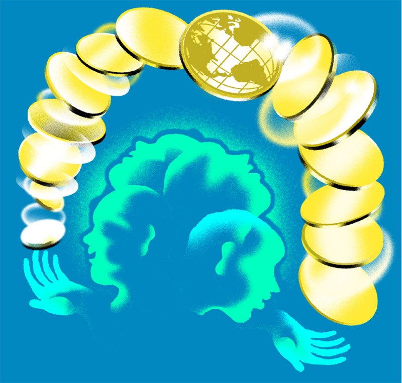 Illustration showing stablecoins